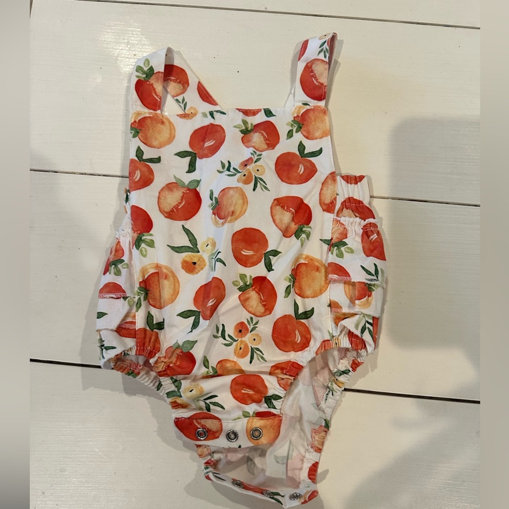 Peach Print Kids Bodysuit